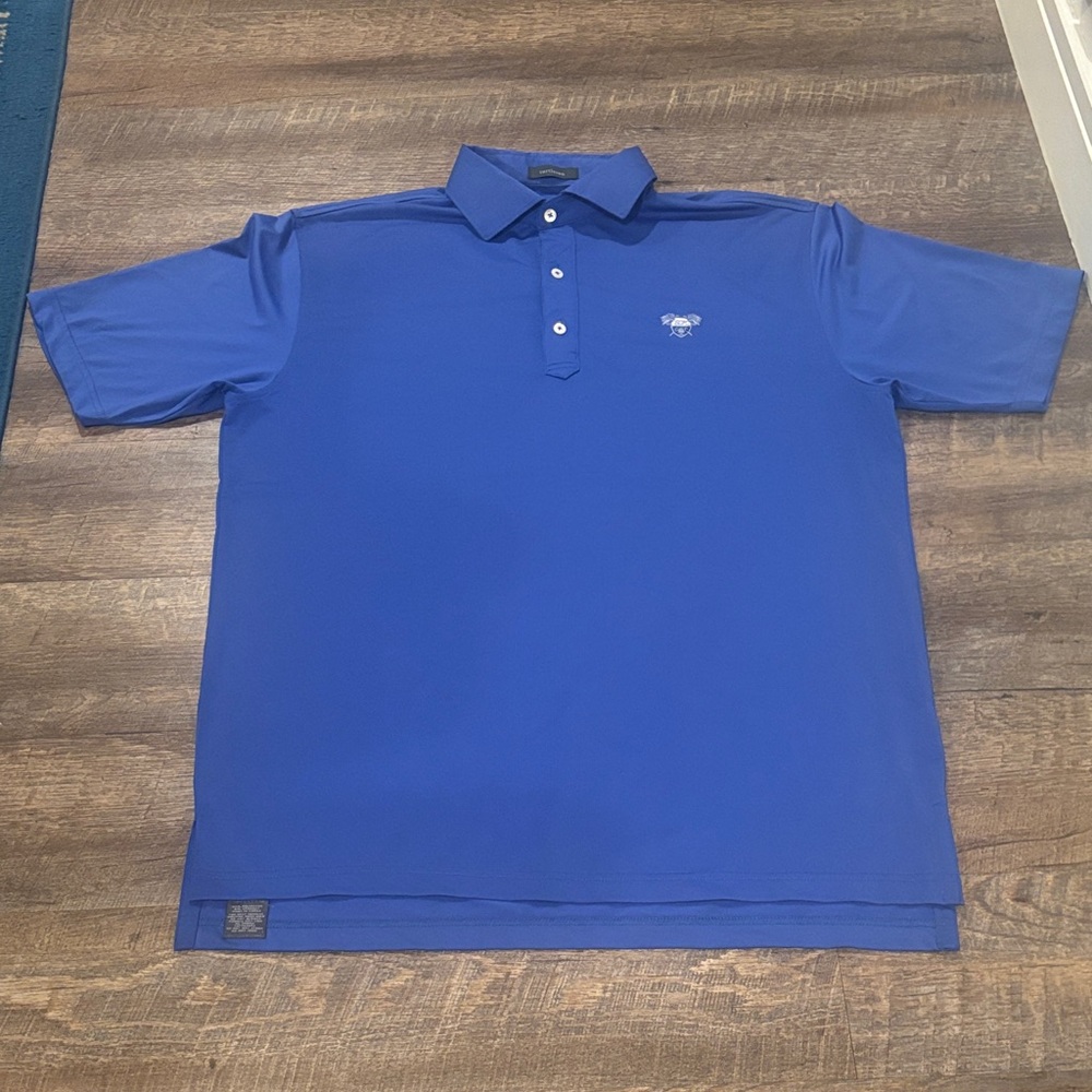 Turtleson Performance Polo Shirt Blue Golf Polo Men’s Medium EUC